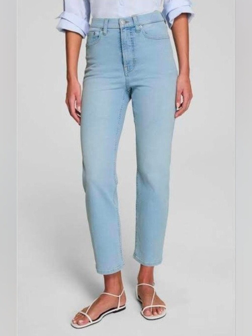 Spanx SPANXsculpt ReDefine Slim Straight Jeans - Light Wash Sz 12